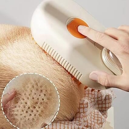 Brosse pour Chien - GroomingPro™ - Beige & Orange